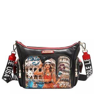 Nicole Lee USA Martha Travels Italy Multi Pocket‎ Shoulder Bag